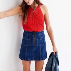 Madewell Zip Jean Skirt